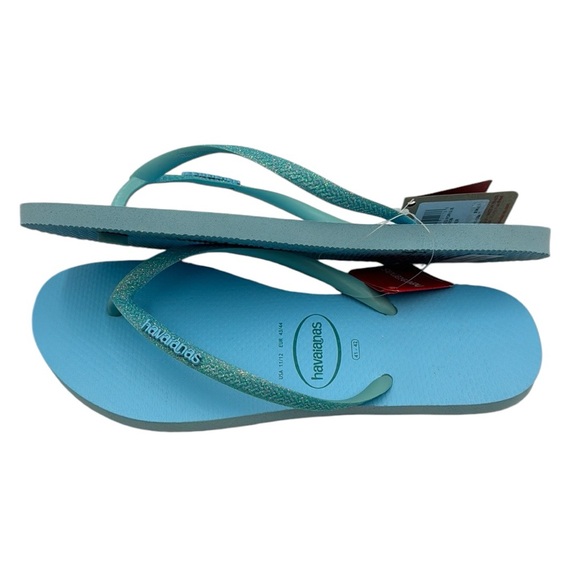 Havaianas Blue Water Flip Flop Sandals Size 11 / 12 - Picture 6 of 14